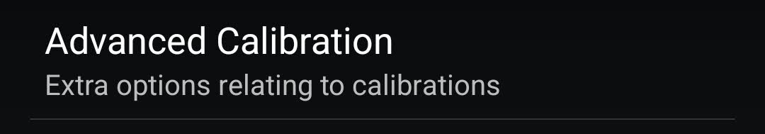 Advanced Calibration